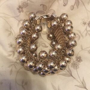 Vintage Bergere Goldtone Beaded Bracelet